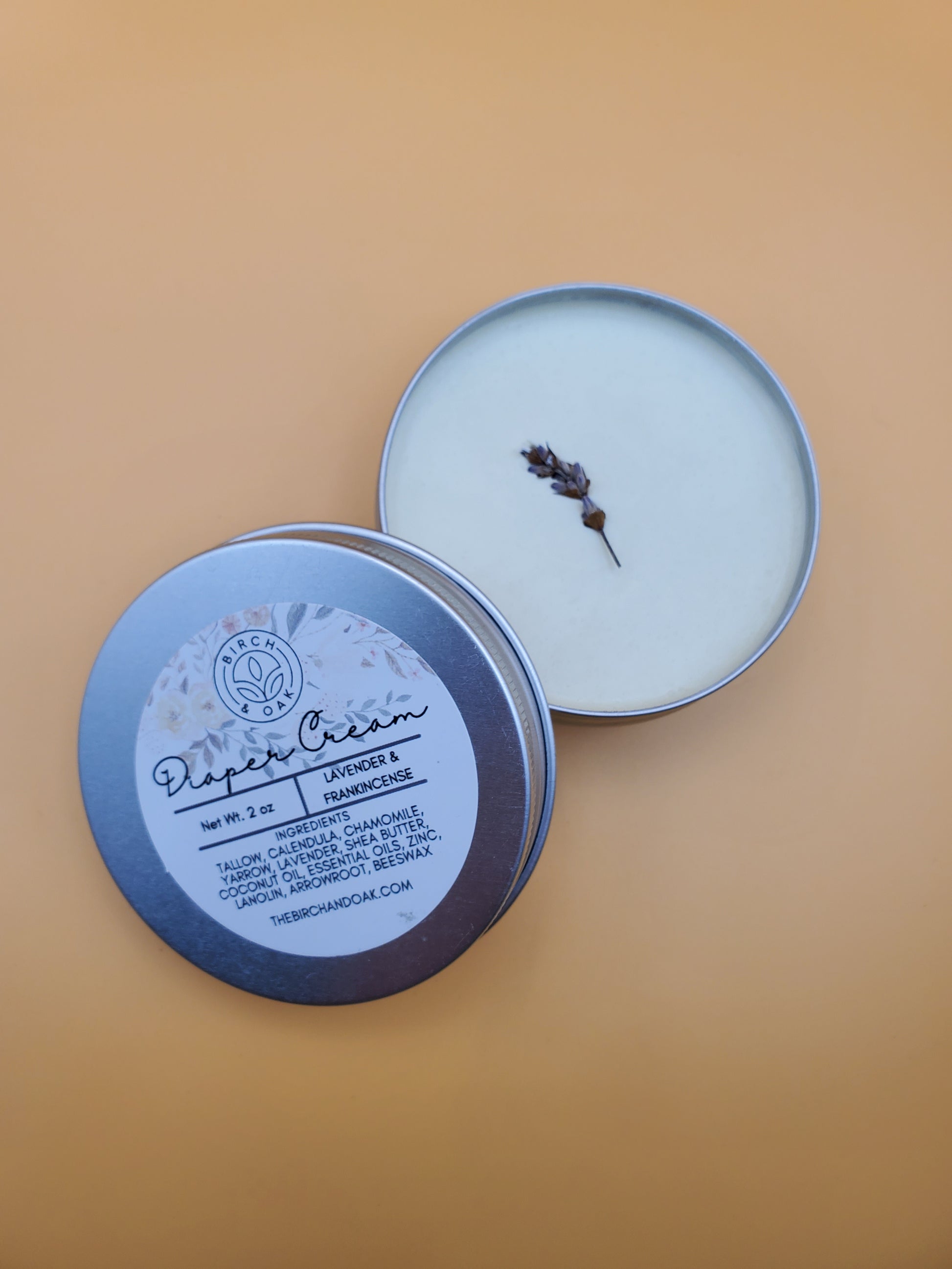 Round container of diaper cream