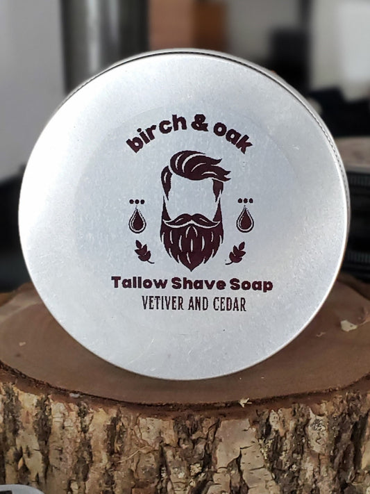 Tallow Shave Soap—Vetiver & Cedar