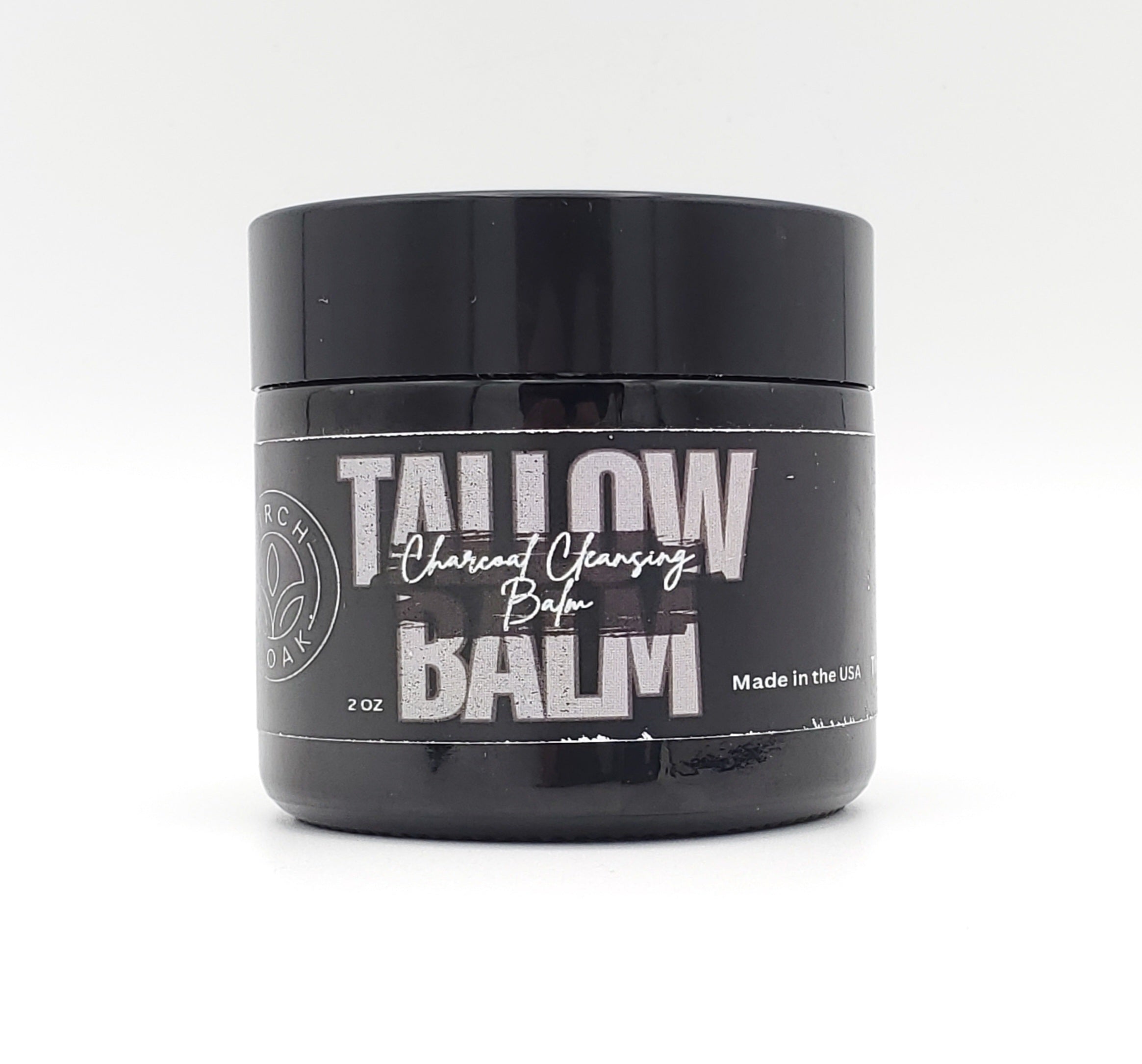 Birch & Oak Charcoal Balm Cleanser in glass jar — natural detoxifying facial cleanser